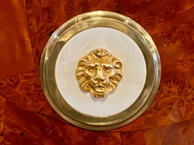 Maison Jansen Pair of Hollywood Regency Jansen Style Chests or Commodes Tortoise Shell Finish