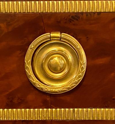 Maison Jansen Pair of Hollywood Regency Jansen Style Chests or Commodes Tortoise Shell Finish