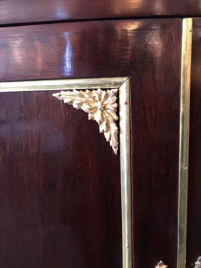 Maison Jansen Pair of Jansen Style Double Door Marble Top Bedside Cabinets or End Tables