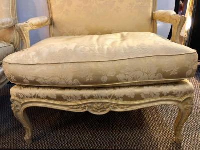 Maison Jansen Pair of Louis XV Style Lounge Chairs by Maison Jansen