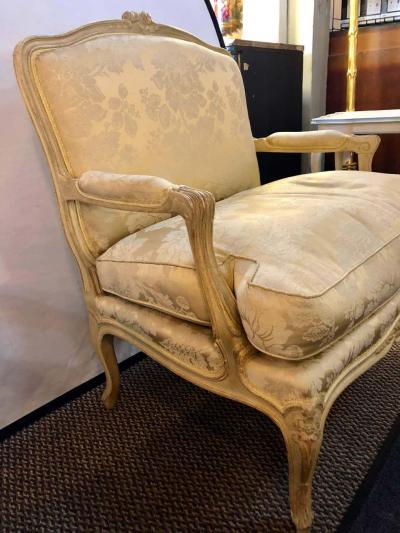 Maison Jansen Pair of Louis XV Style Lounge Chairs by Maison Jansen
