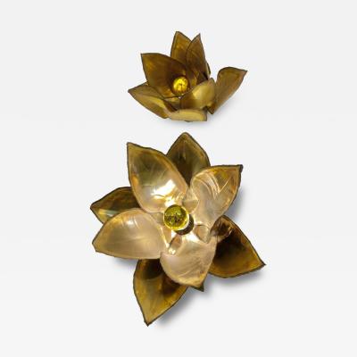 Maison Jansen Pair of Maison Jansen Floral Wall Lights