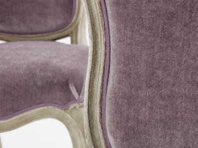 Maison Jansen Pair of Maison Jansen Louis XV neoclassical slipper chairs 1940s
