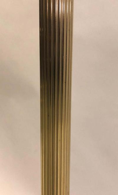 Maison Jansen Pair of Mid Century Modern Neoclassical Brass Floor Lamps by Maison Jansen