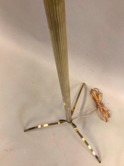 Maison Jansen Pair of Mid Century Modern Neoclassical Brass Floor Lamps by Maison Jansen