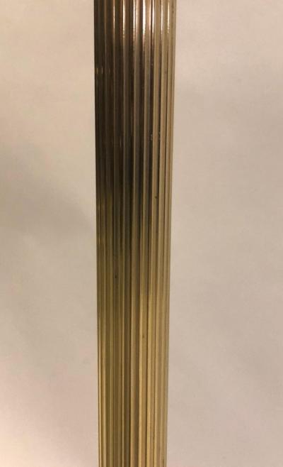 Maison Jansen Pair of Mid Century Modern Neoclassical Brass Floor Lamps by Maison Jansen