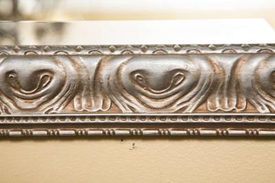 Maison Jansen Pair of Silver Gilt Mirrors Manner of Maison Jansen