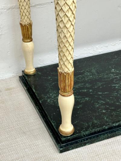 Maison Jansen Pair of Swedish Neoclassical Maison Jansen Marble Top Console Tables French