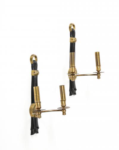 Maison Jansen Pair of classic style sconces by Maison Jansen