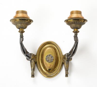 Maison Jansen Pair of classic style sconces by maison Jansen
