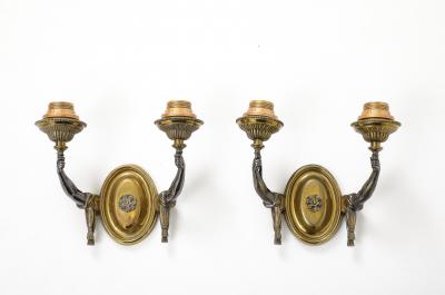Maison Jansen Pair of classic style sconces by maison Jansen