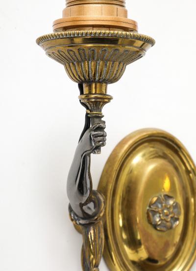 Maison Jansen Pair of classic style sconces by maison Jansen