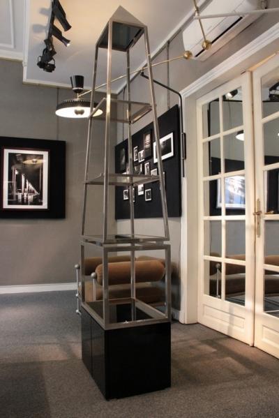 Maison Jansen Pair of pyramid shelves Maison Jansen circa 1970