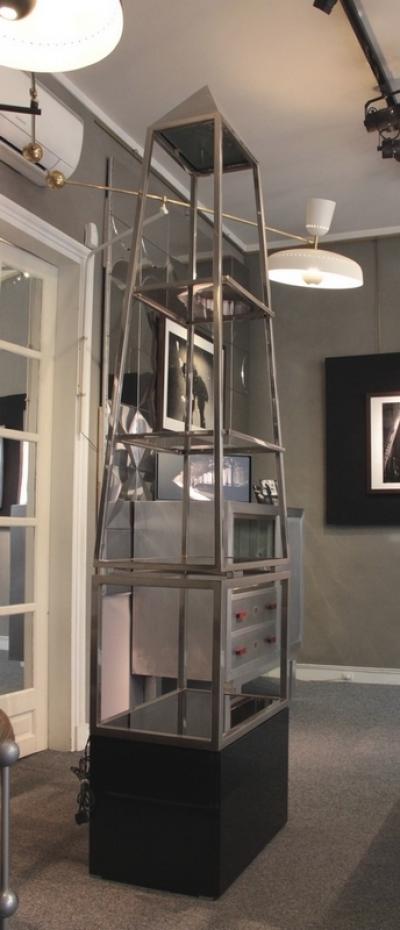 Maison Jansen Pair of pyramid shelves Maison Jansen circa 1970