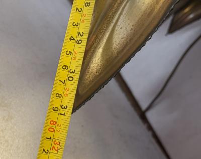 Maison Jansen Palm Tree Floor Lamp in Brass by Barbier Maison Jansen 3 Heads Brutalist