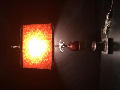 Maison Jansen Pineapple Lamp with Faux Tortoise Shell Shade in the Style of Maison Jansen