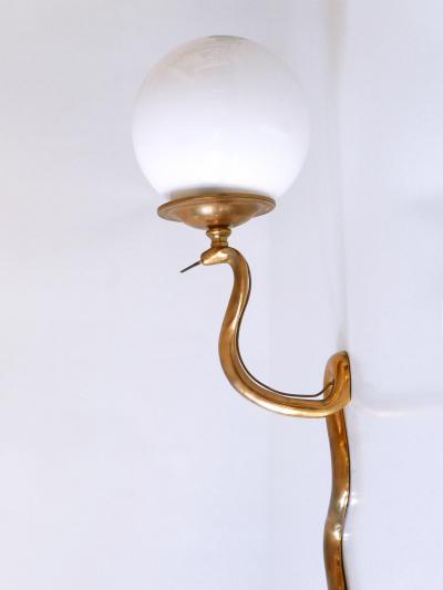 Maison Jansen Rare Decorative Cast Brass Cobra Sconce or Wall Lamp by Maison Jansen 1950s