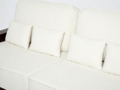 Maison Jansen Rare golden lacquer and brass Maison Jansen boucl sofa 1970s