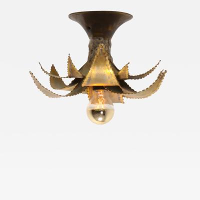 Maison Jansen Regency Brass Palm Chandelier By Maison Jansen 1970s