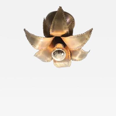 Maison Jansen Regency Brass Palm Chandelier By Maison Jansen 1970s