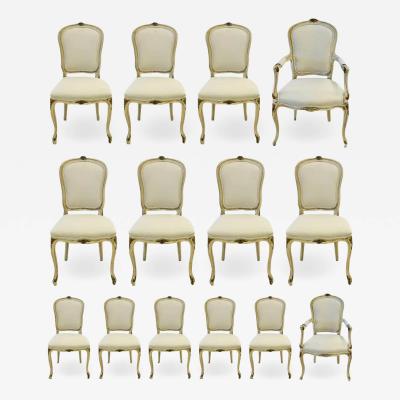 Maison Jansen Set of 14 Maison Jansen Swedish Style Dining Chairs