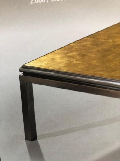 Maison Jansen Set of 2 French Verre glomis Coffee Tables by Guy Lefevre for Maison Jansen