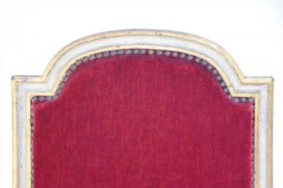 Maison Jansen Set of 5 Chic Crimson Velvet Chairs in the Style of Maison Jansen