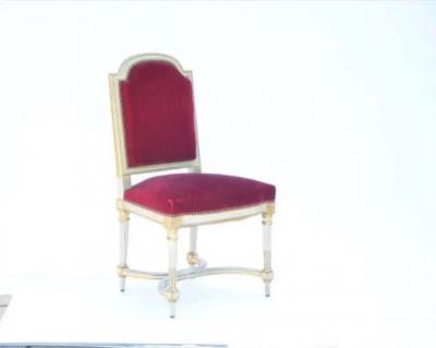 Maison Jansen Set of 5 Chic Crimson Velvet Chairs in the Style of Maison Jansen