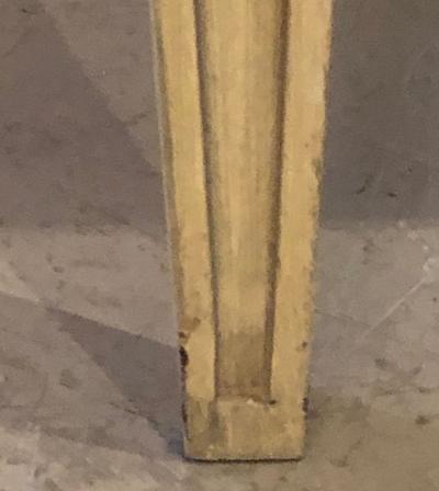 Maison Jansen Set of Five Jansen Style Paint Gilt Louis XVI Style Dining Chairs