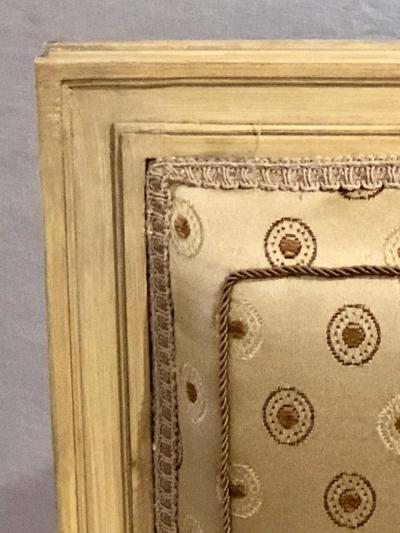 Maison Jansen Set of Ten Jansen Style Paint Decorated Gilt Louis XVI Style Dining Chairs