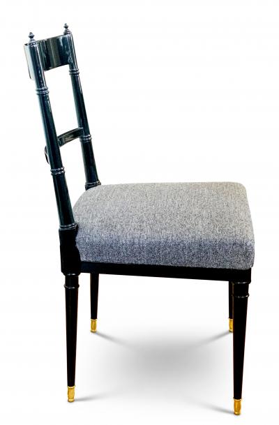 Maison Jansen Set of four lacquered Neoclassical side chairs by Maison Jansen