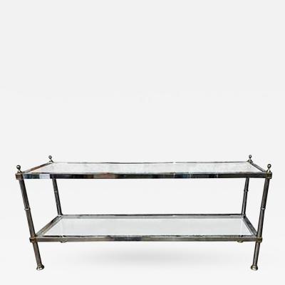 Maison Jansen Striking Maison Jansen style Chrome and Brass Accent Console