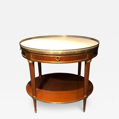 Maison Jansen Style Center End or Card Table Louis XVI Form Marble Top