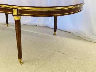 Maison Jansen Style Mahogany Dining Conference Table Louis XVI Bronze 15
