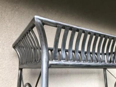 Maison Jansen Tall Etagere Silver Steel Glass Hollywood Regency Maison Jansen Style