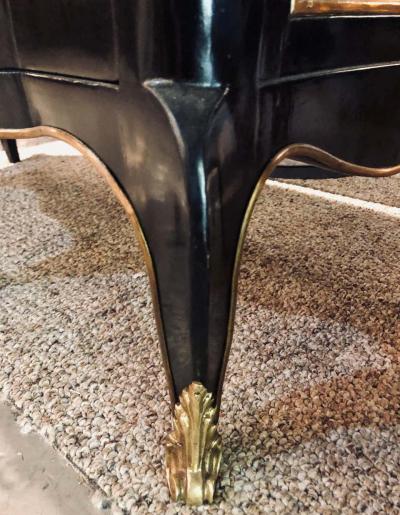 Maison Jansen Two Door Ebony Cabinets in the Manner of Maison Jansen a Pair