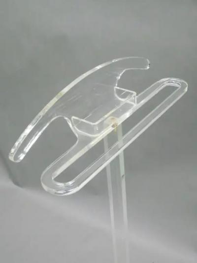 Maison Jansen Two French Mid Century Modern Lucite Valets Coat Stands attr to Maison Jansen