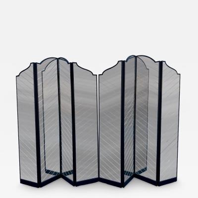 Maison Jansen Two Majestic Hollywood Regency Mirrored Screens Dividers Sold Individually