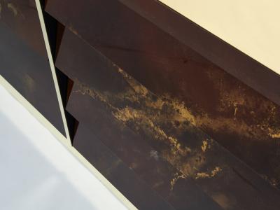 Maison Jansen Unique golden lacquer brass Maison Jansen sideboard commode 1970s