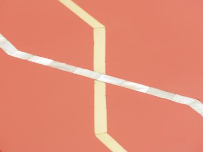 Maison Jansen Unique red lacquer and brass Maison Jansen dining table 1970s