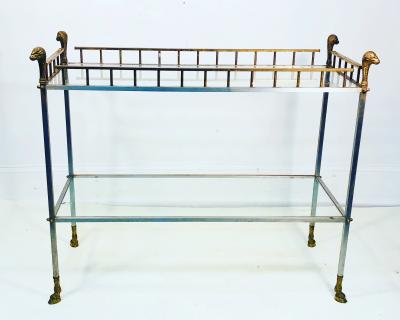Maison Jansen Unusual Rams Head Console by Maison Jansen