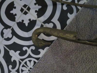 Maison Jansen Whimsical Maison Jansen Italian Swan Magazine Rack Brass Mid Century Modern