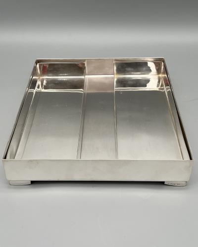 Maison Lancel Three small silver plated trays Edition Lancel Paris France circa 1970