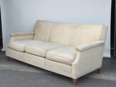 Maison Leleu Chic Large French 1950s Sofa by Maison Leleu