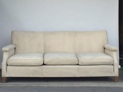 Maison Leleu Chic Large French 1950s Sofa by Maison Leleu