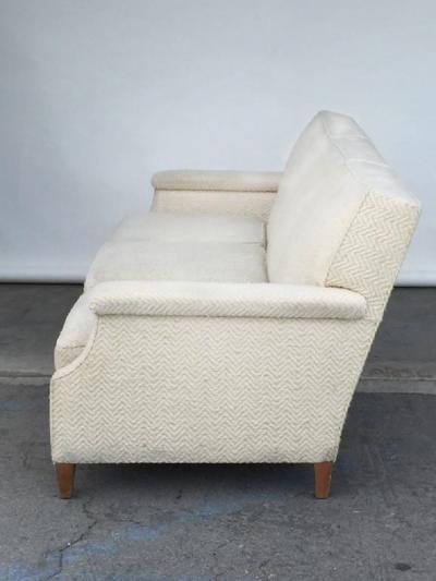 Maison Leleu Chic Large French 1950s Sofa by Maison Leleu