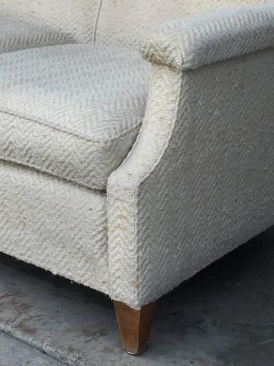 Maison Leleu Chic Large French 1950s Sofa by Maison Leleu