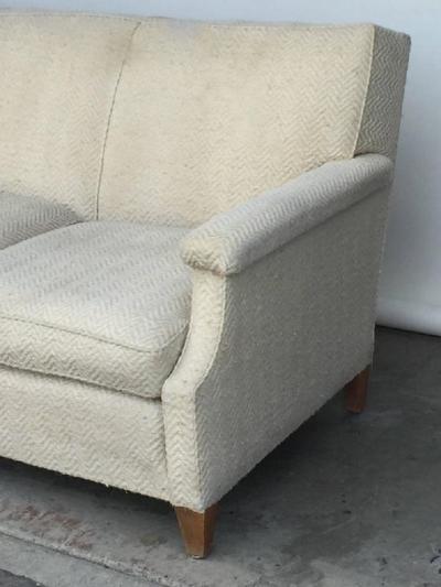 Maison Leleu Chic Large French 1950s Sofa by Maison Leleu