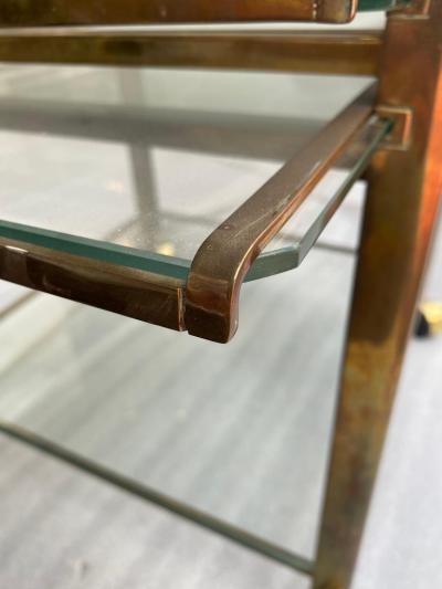 Maison Malabert 1970 Jacques Quinet Extensible Rolling Trolley for Malabert from Paris Palace