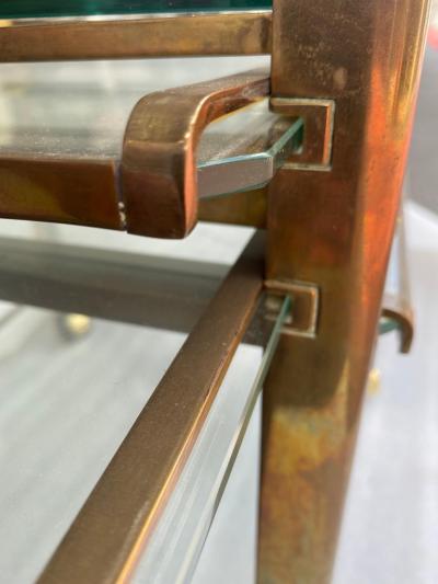 Maison Malabert 1970 Jacques Quinet Extensible Rolling Trolley for Malabert from Paris Palace